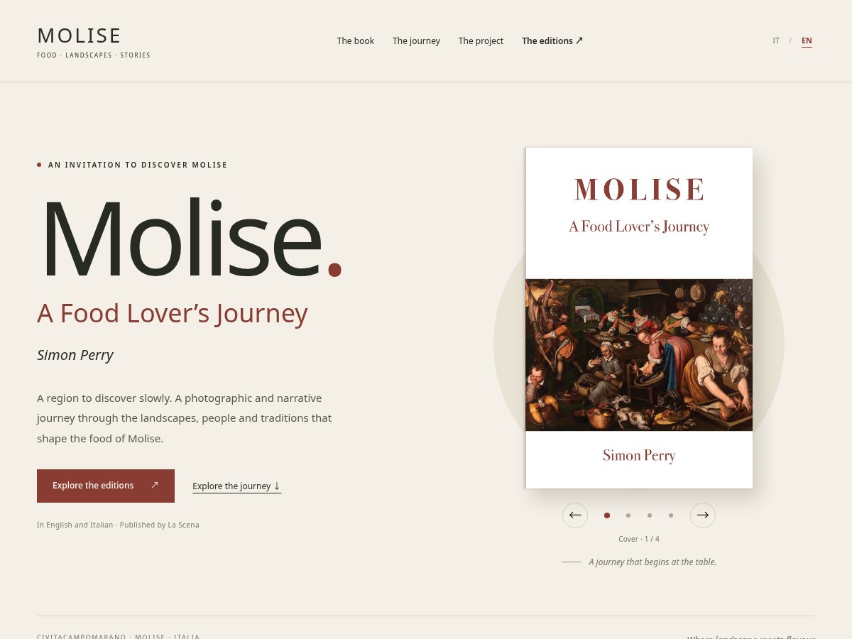Landing-page snapshot of molisefoodjourney.com