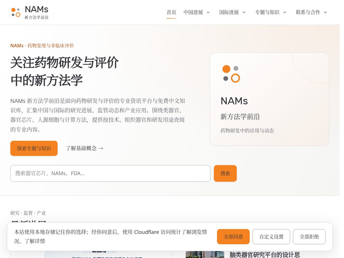 Landing-page snapshot of namschina.com