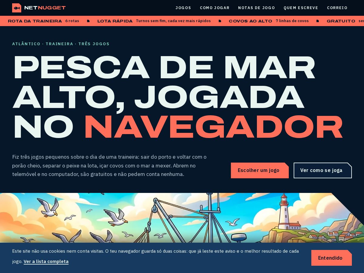 Landing-page snapshot of netnugget.com
