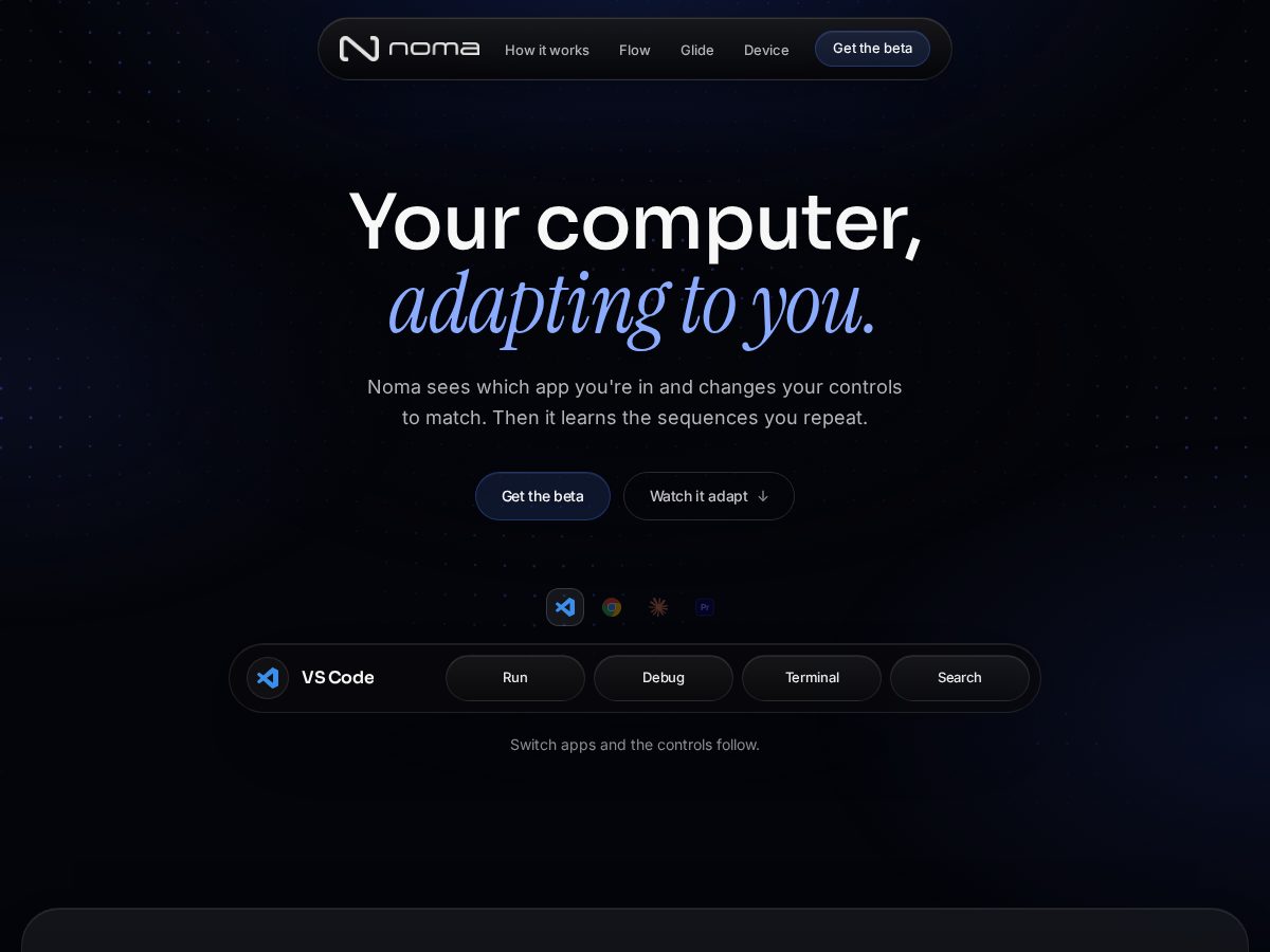 Landing-page snapshot of nomashift.com
