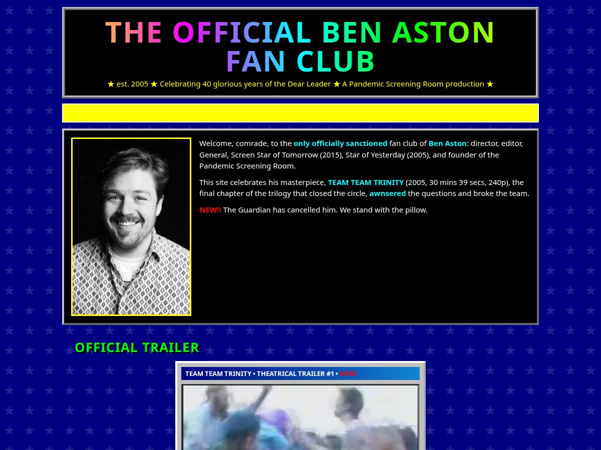 Landing-page snapshot of pandemicscreeningroom.com