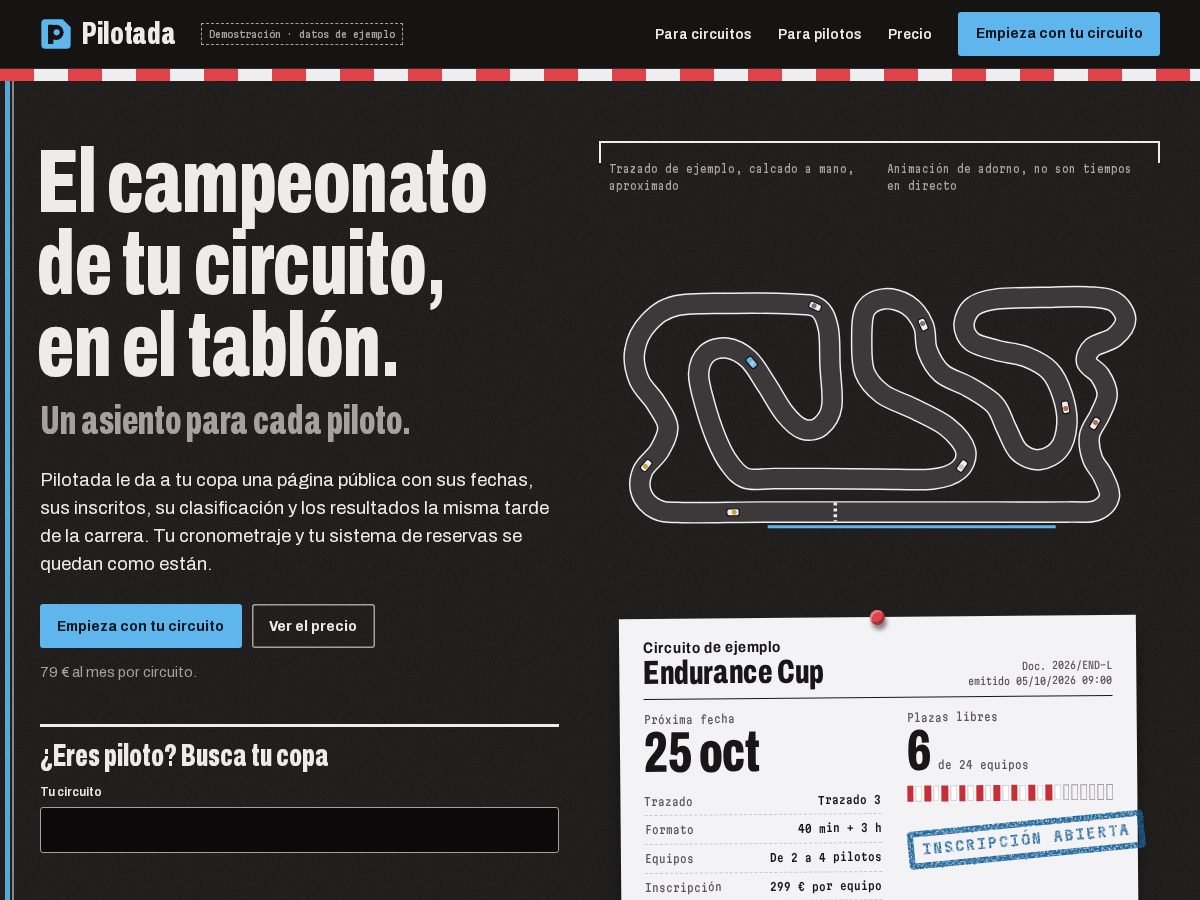 Landing-page snapshot of pilotada.app