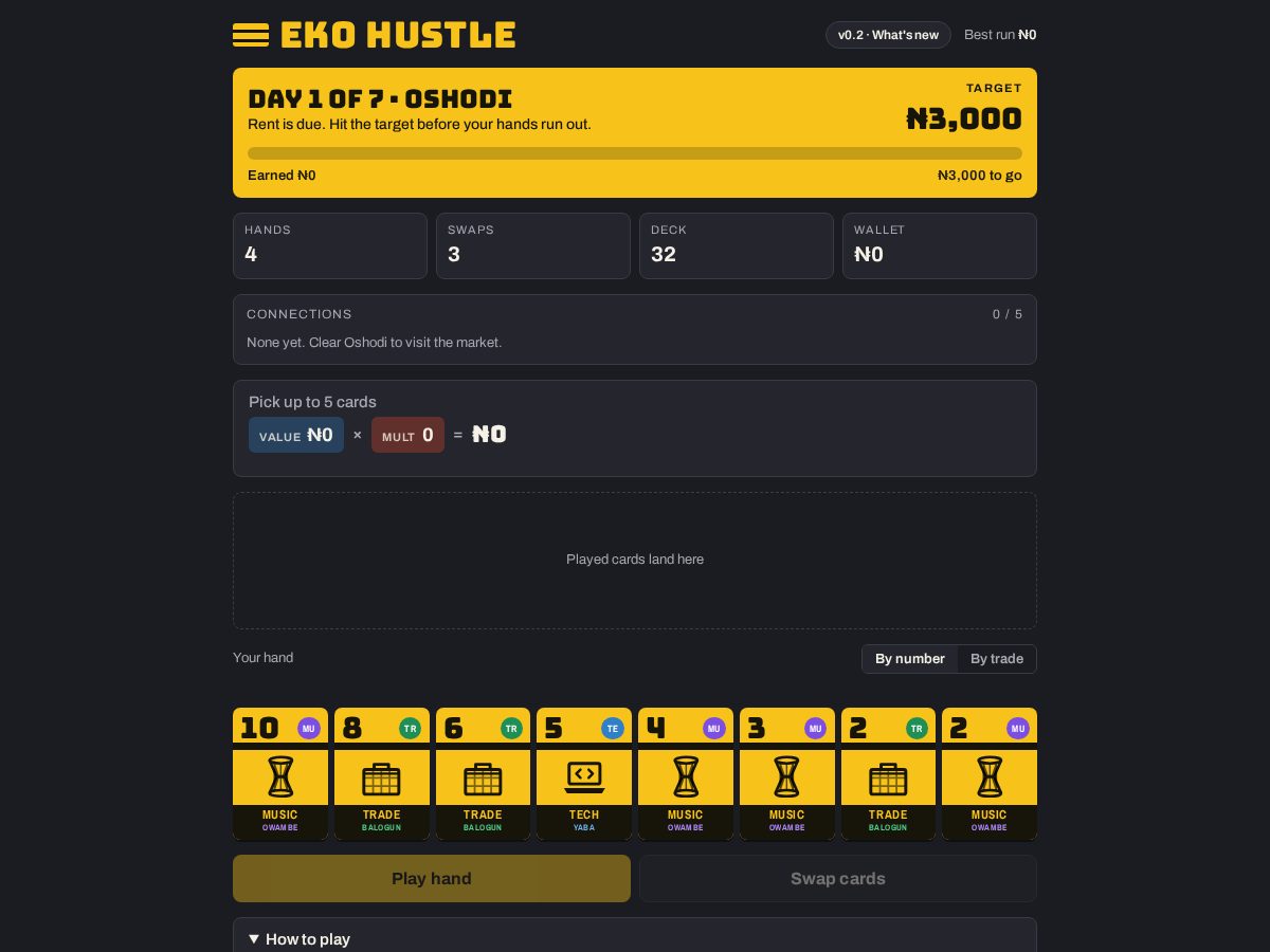 Landing-page snapshot of playekohustle.com