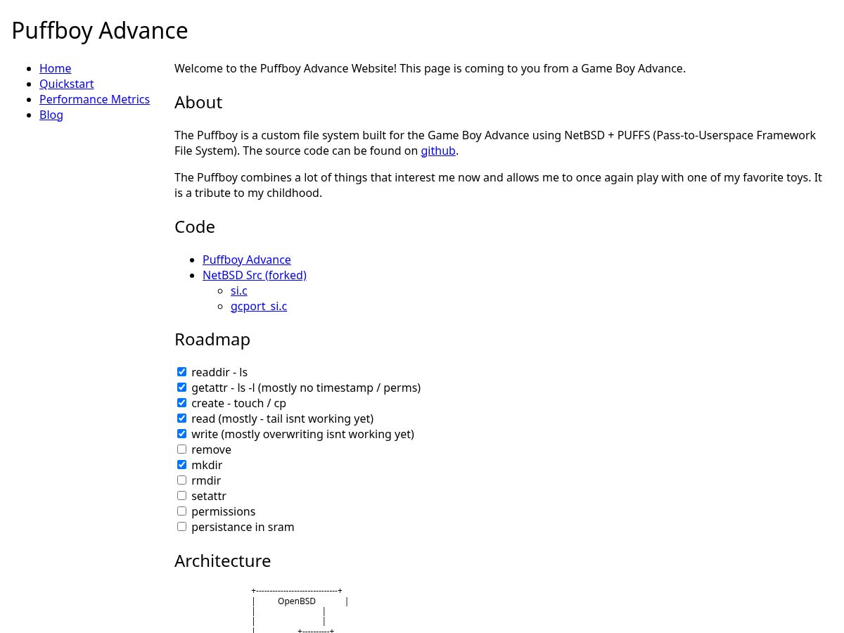 Landing-page snapshot of puffboy.xyz