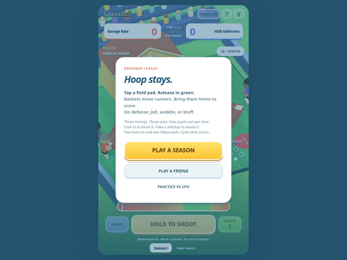 Landing-page snapshot of realsportsball.com