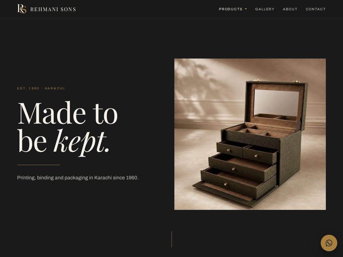 Landing-page snapshot of rehmanisons.com