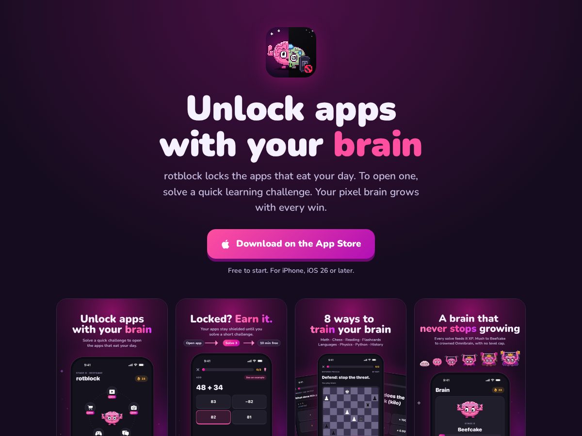 Landing-page snapshot of rotblock.org
