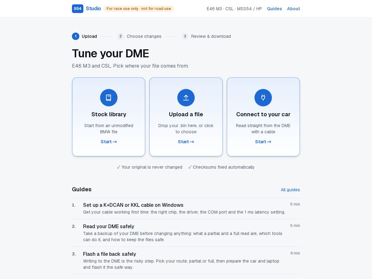 Landing-page snapshot of s54studio.com