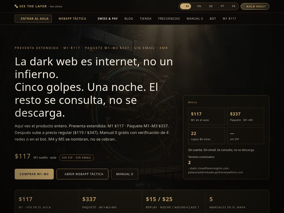 Landing-page snapshot of seethelayer.com