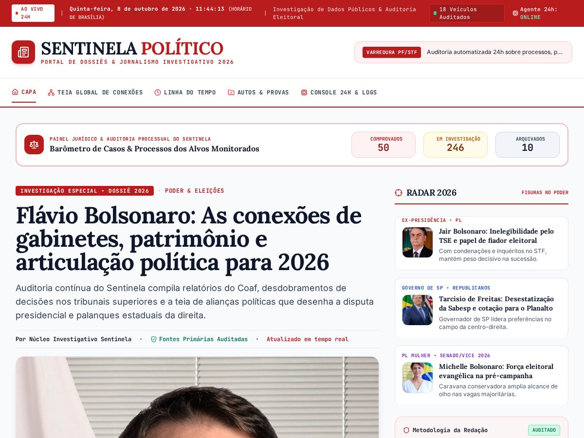 Landing-page snapshot of sentinelapolitico.org