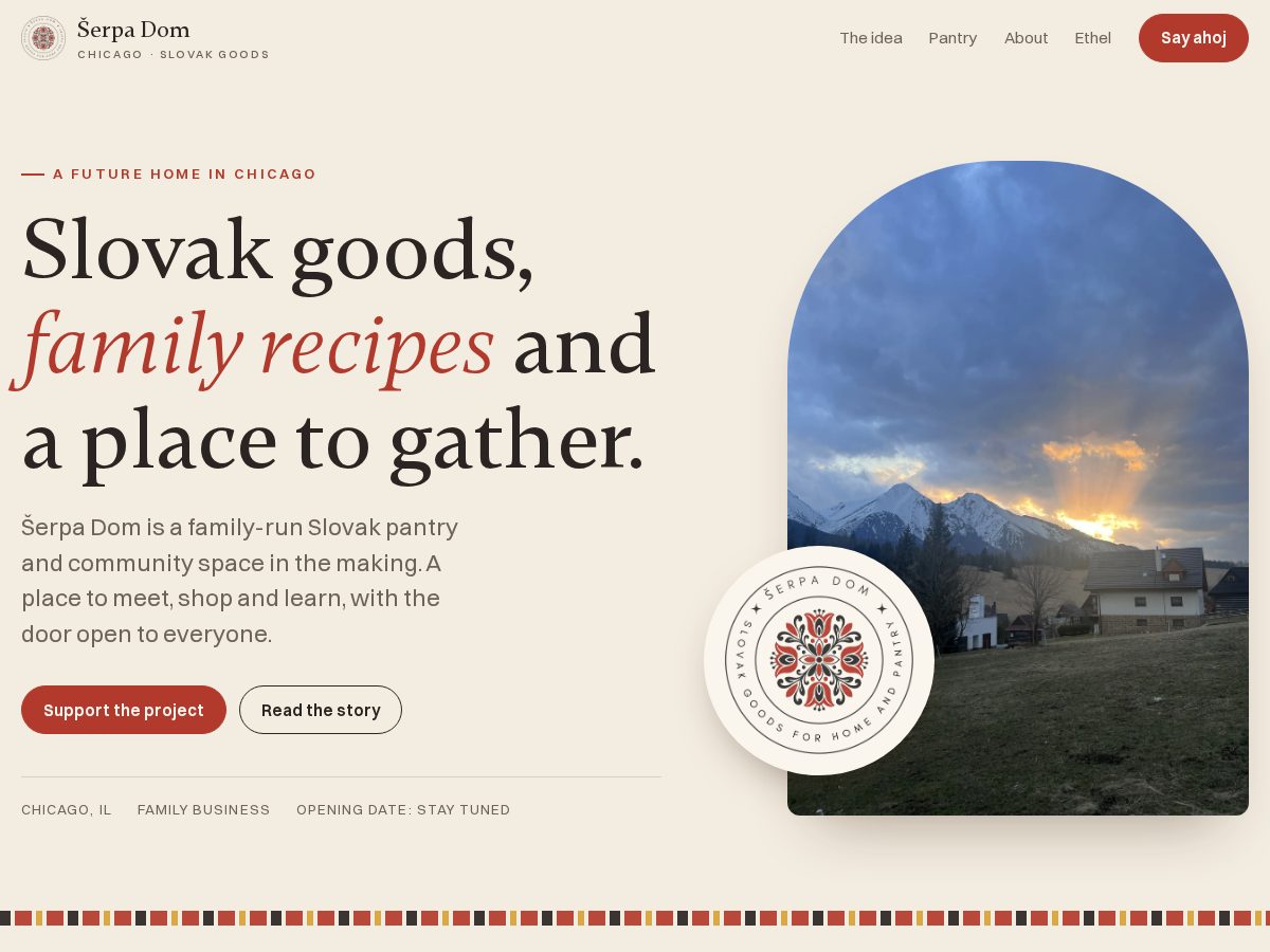 Landing-page snapshot of serpadom.com