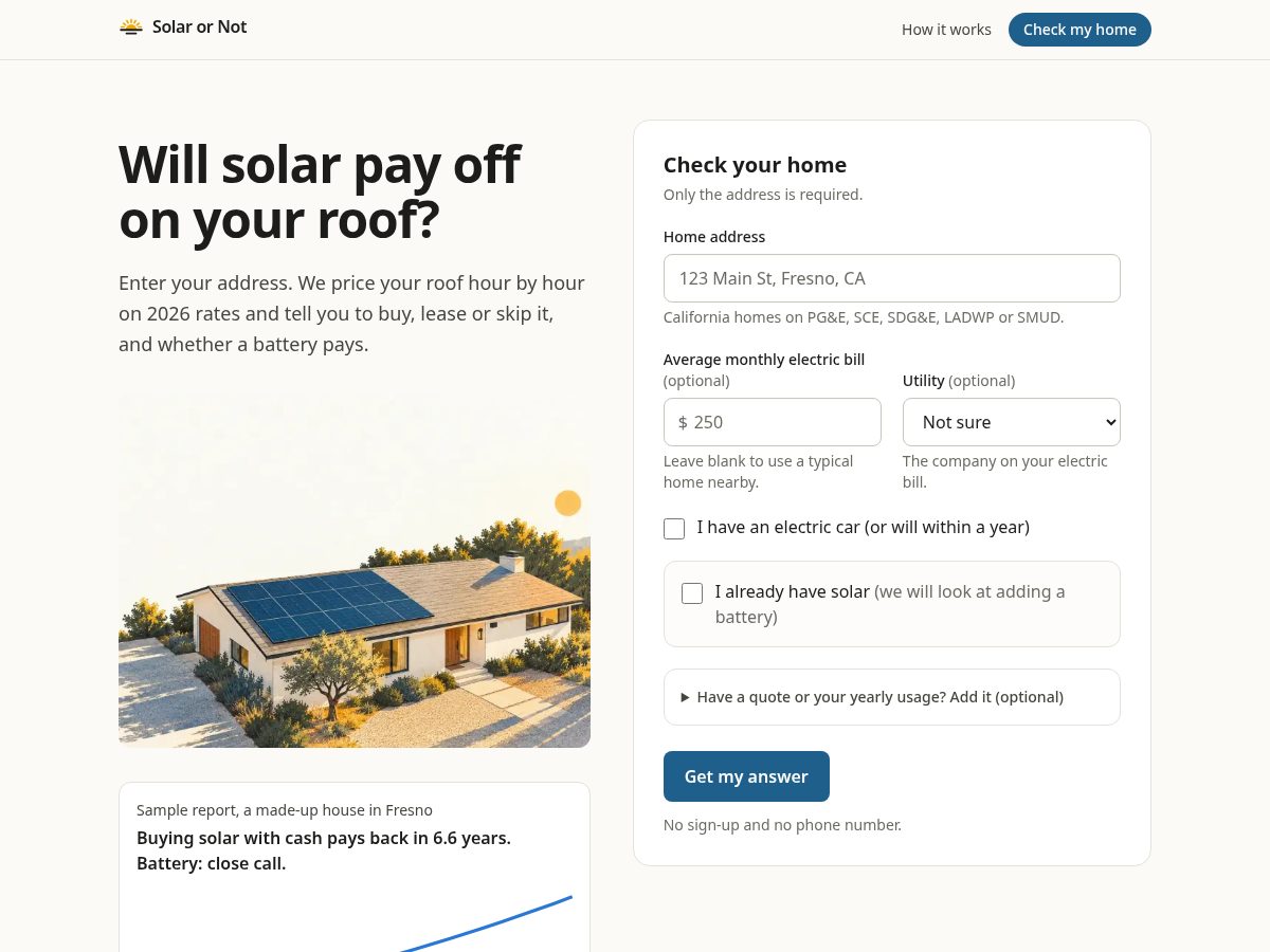 Landing-page snapshot of solarornot.com