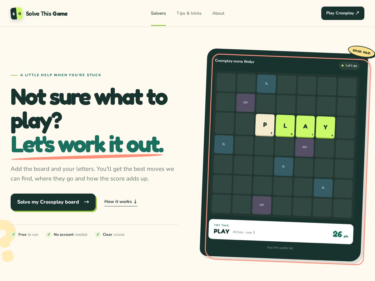 Landing-page snapshot of solvethisgame.com
