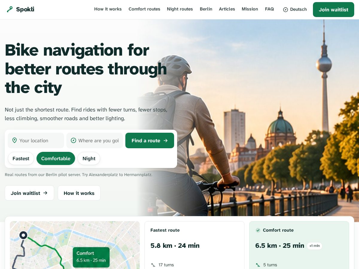 Landing-page snapshot of spokli.app