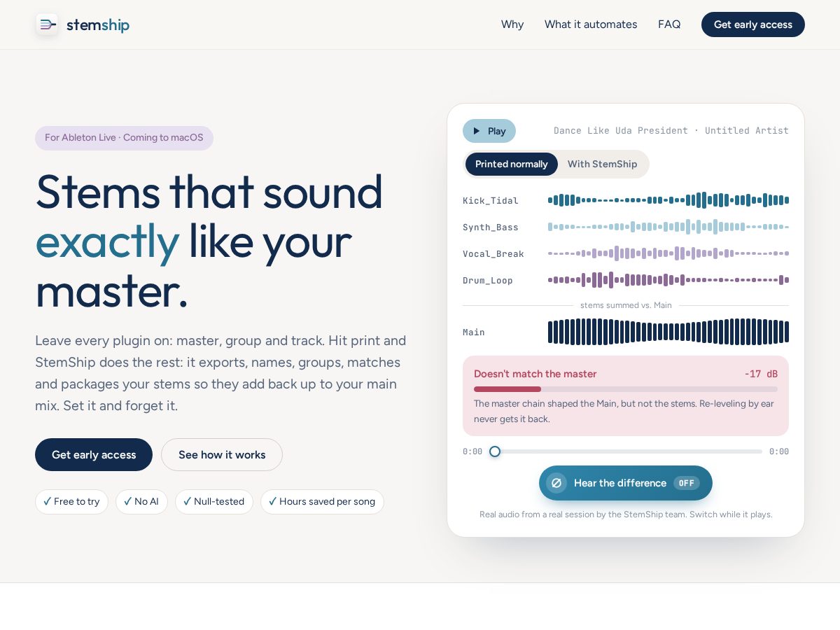 Landing-page snapshot of stemship.app