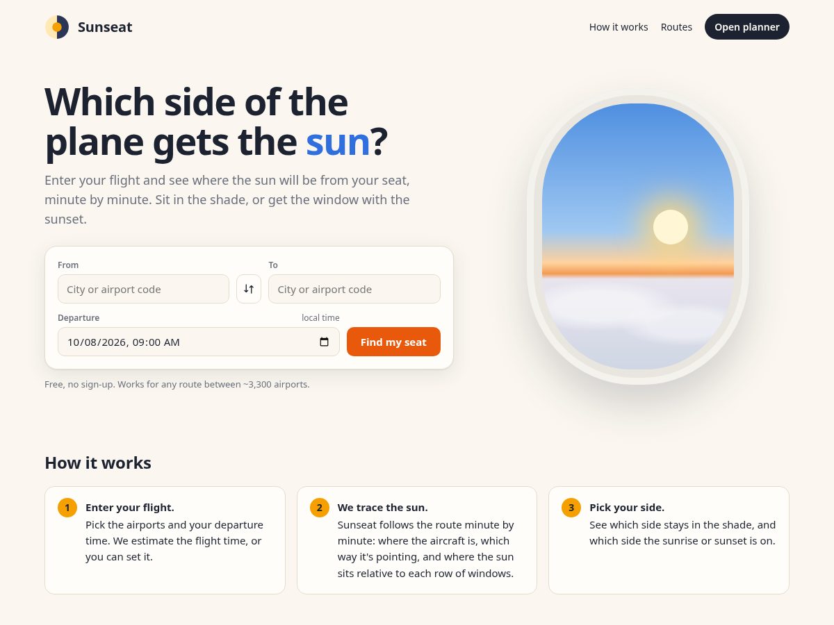 Landing-page snapshot of sunseat.org