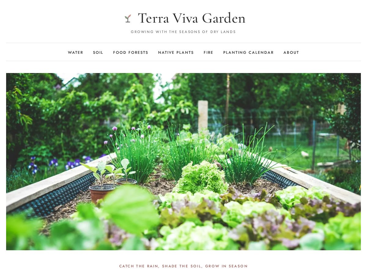 Landing-page snapshot of terravivagarden.com