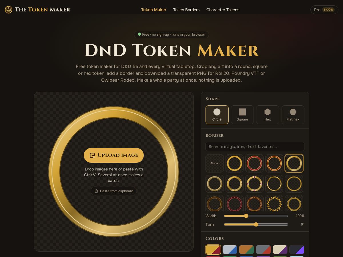 Landing-page snapshot of thetokenmaker.com