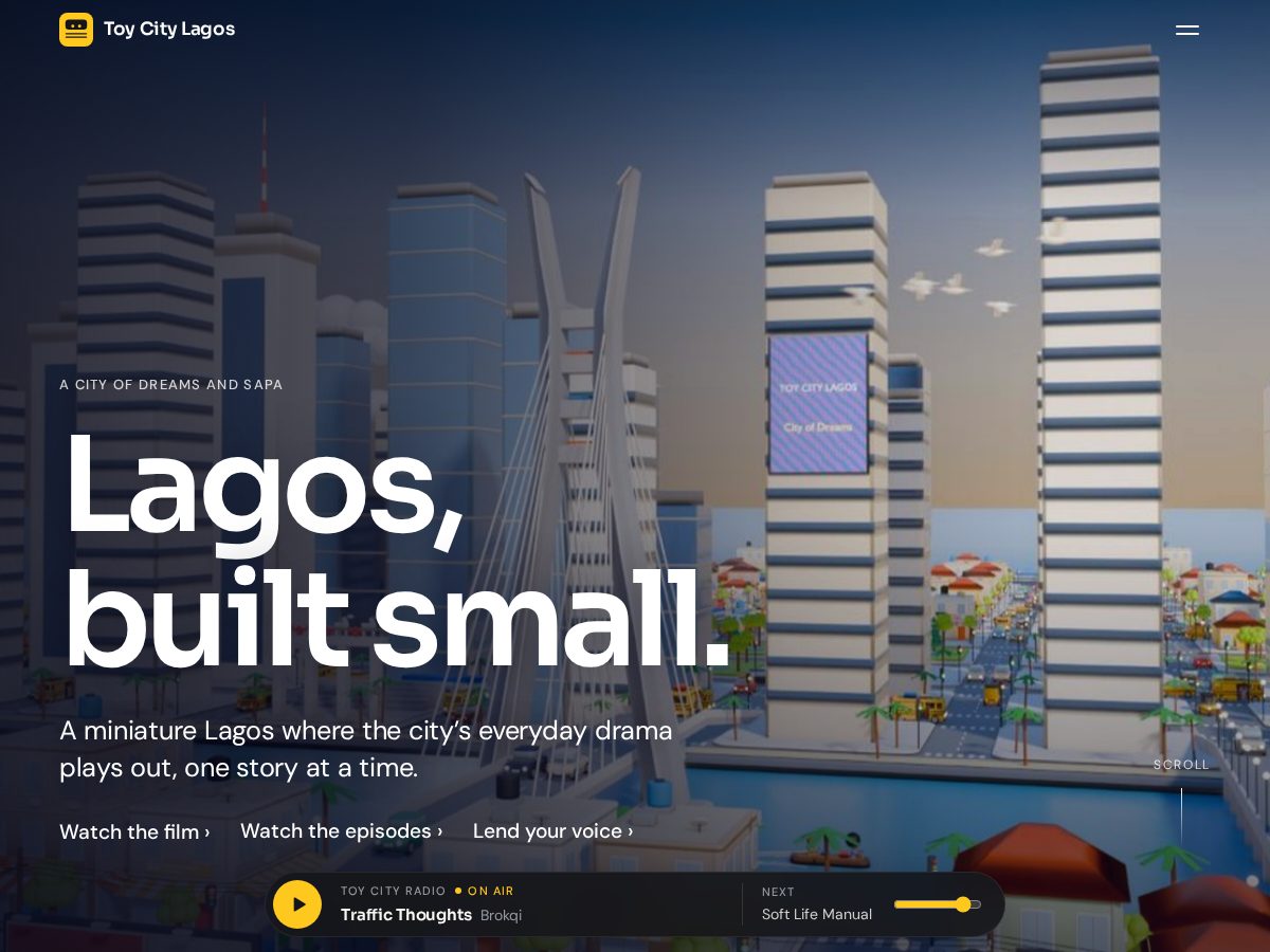 Landing-page snapshot of toycitylagos.com