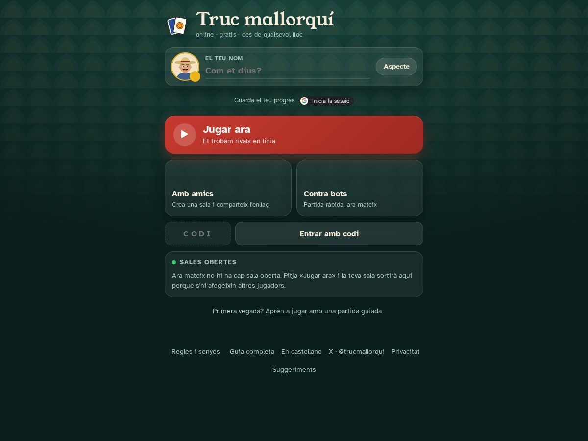 Landing-page snapshot of trucmallorqui.com