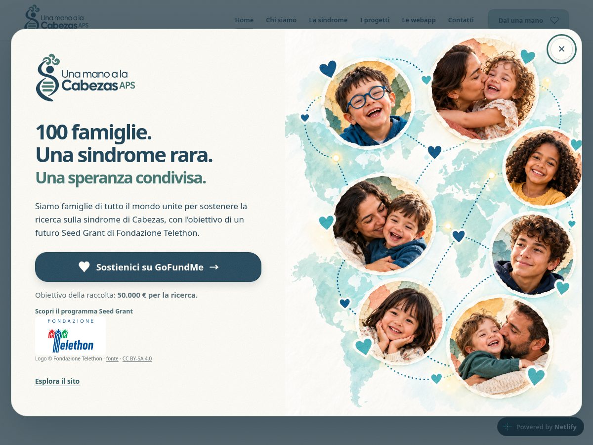 Landing-page snapshot of unamanoalacabezas.com