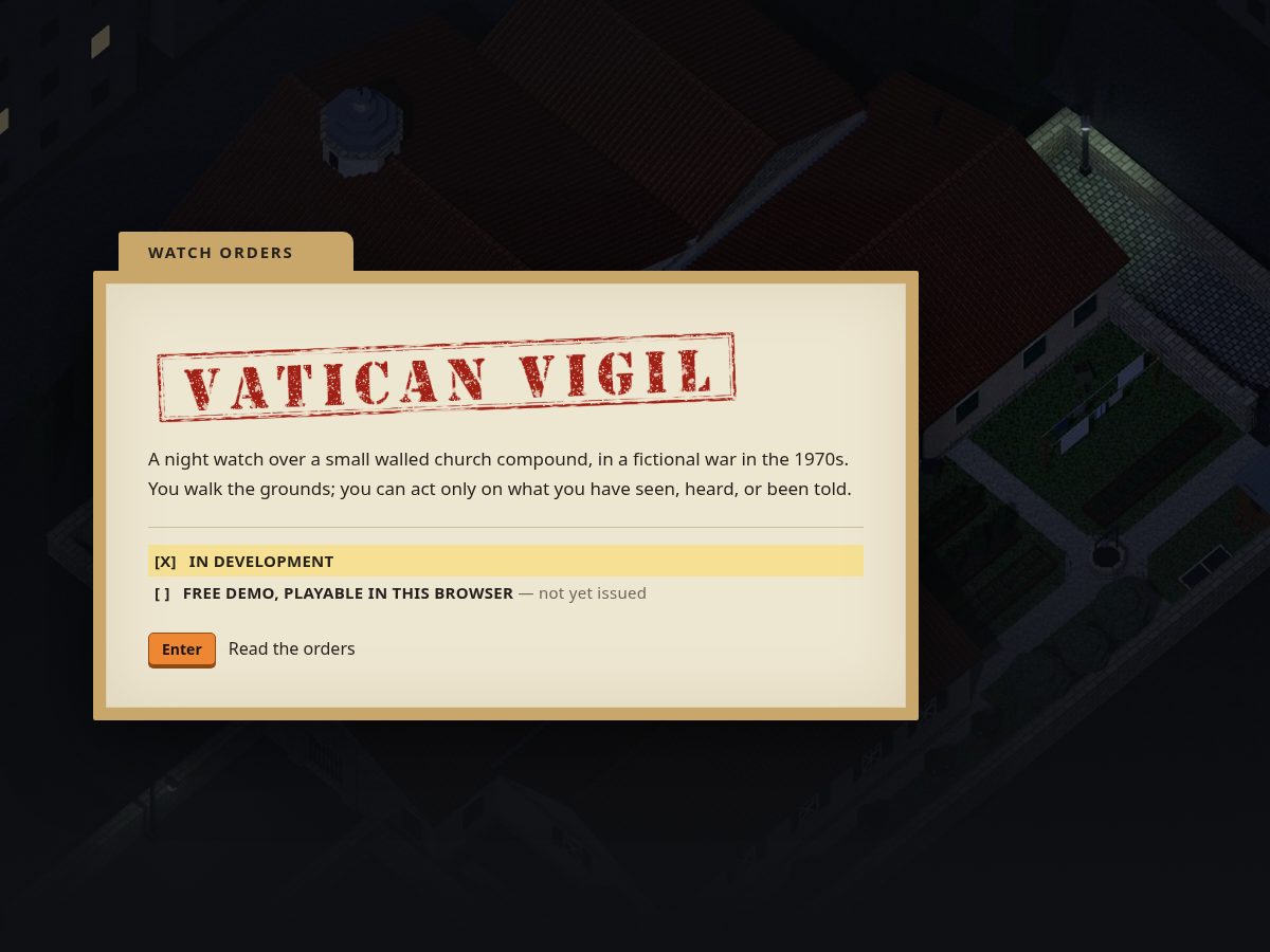 Landing-page snapshot of vaticanvigil.com