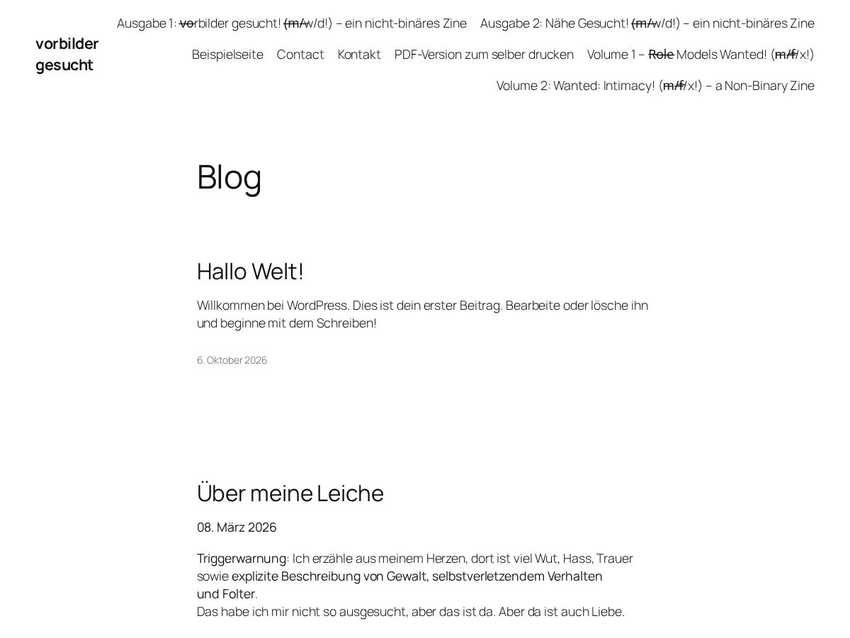 Landing-page snapshot of vorbildergesucht.net