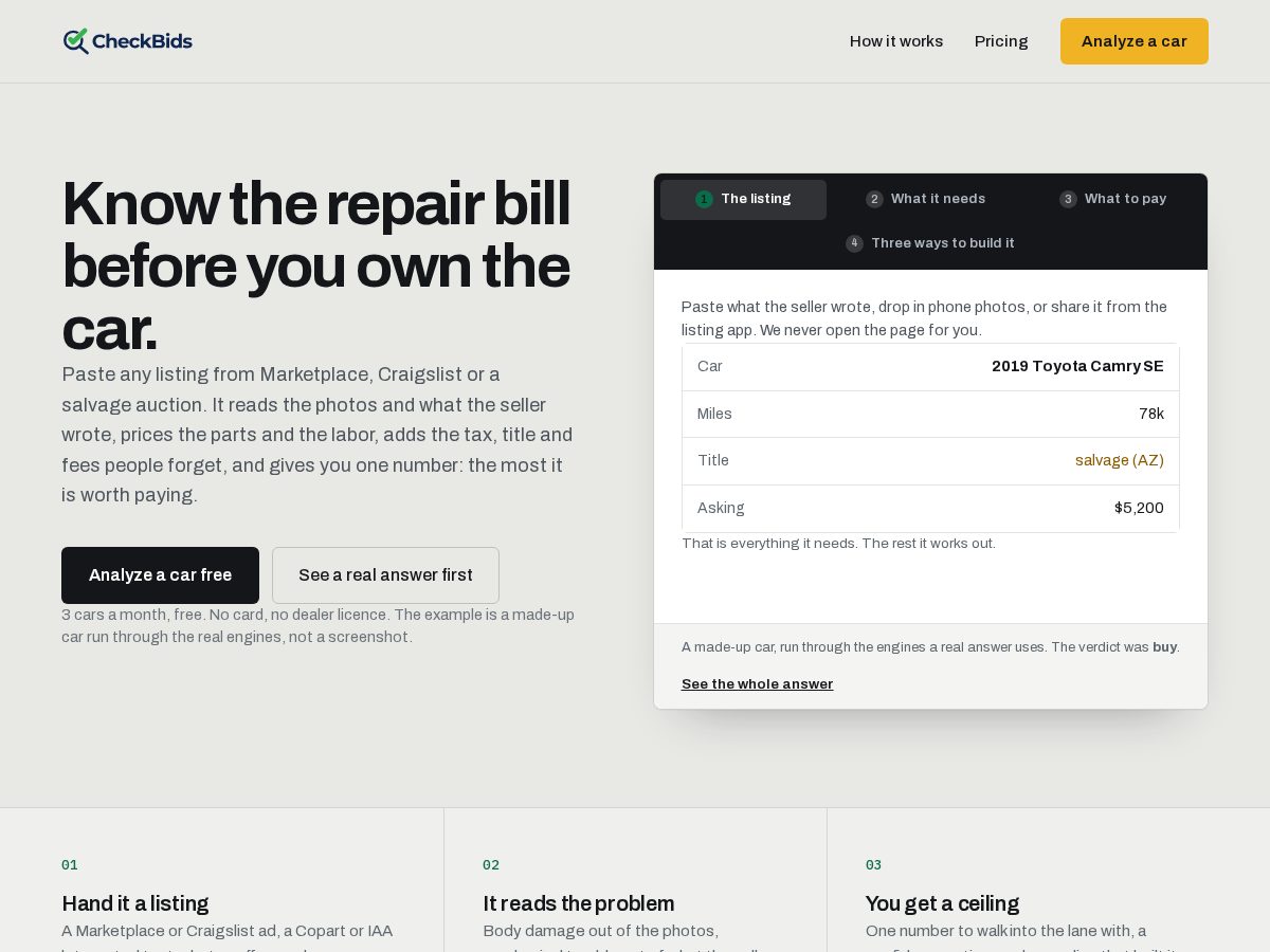 Landing-page snapshot of walkawayauto.com