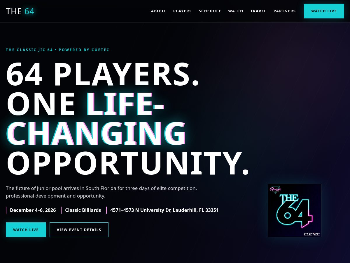 Landing-page snapshot of wearethe64.com