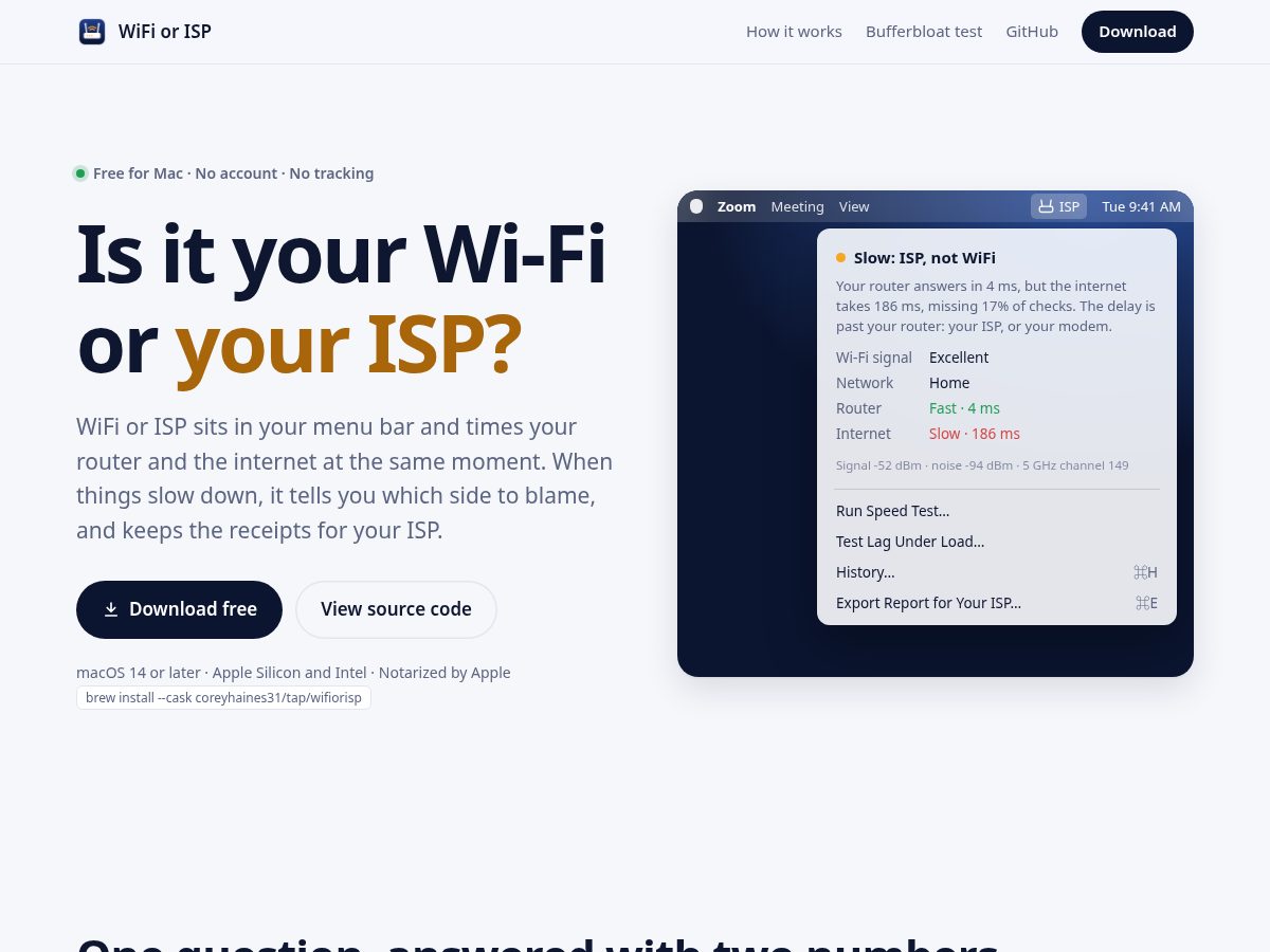 Landing-page snapshot of wifiorisp.com