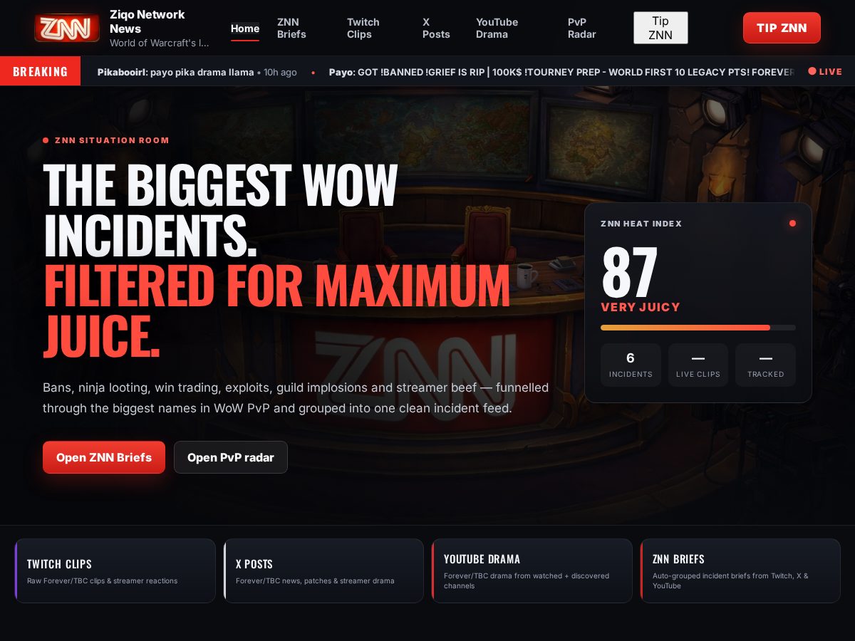 Landing-page snapshot of znnspecial.com
