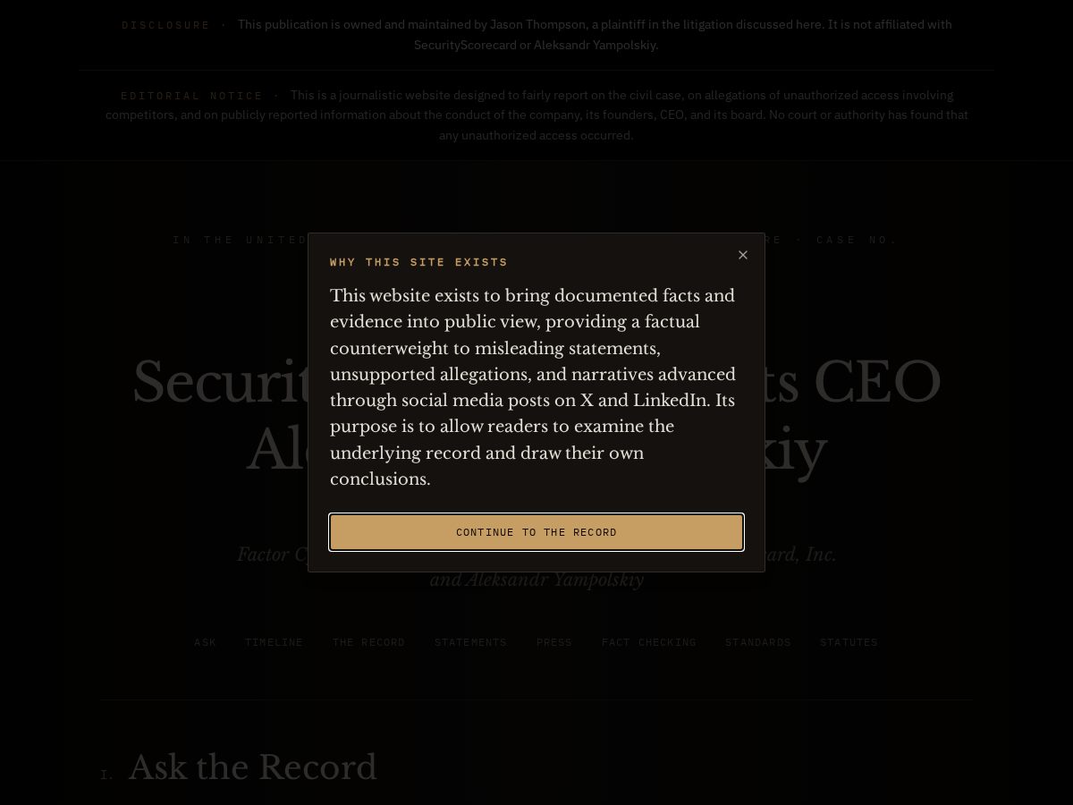 Landing-page snapshot of aleksandryampolskiy.com
