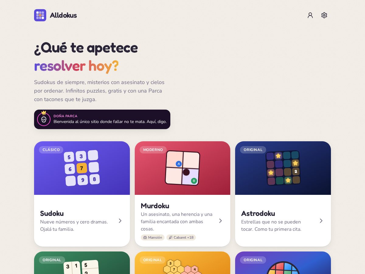 Landing-page snapshot of alldokus.com