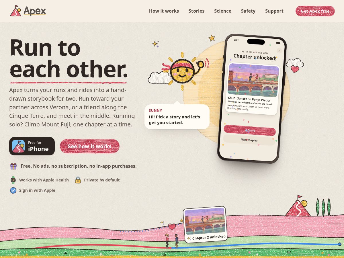 Landing-page snapshot of apexapp.site