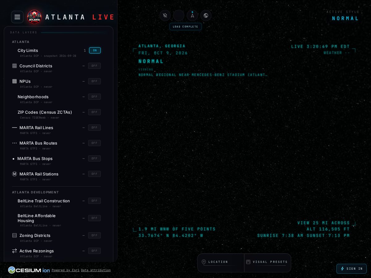 Landing-page snapshot of atlantalive.org