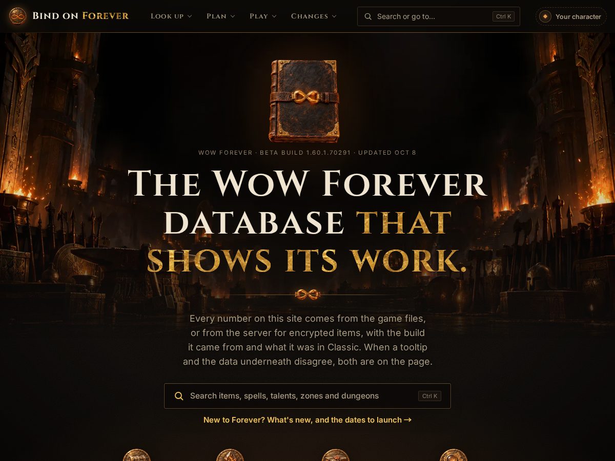Landing-page snapshot of bindonforever.com