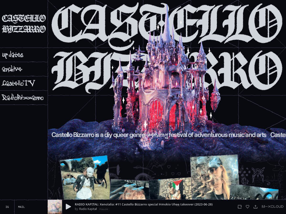 Landing-page snapshot of castellobizzarro.com
