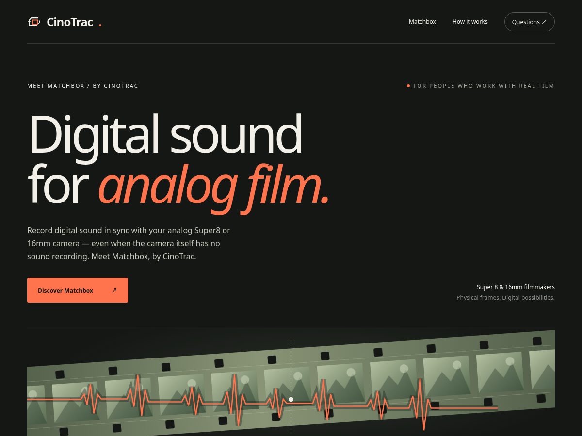 Landing-page snapshot of cinotrac.com