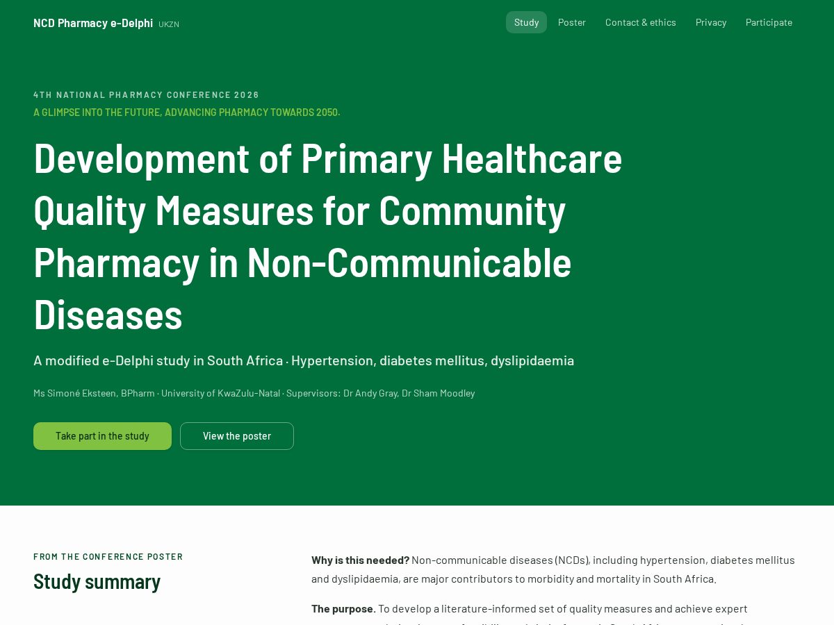 Landing-page snapshot of communitypharmacyquality.org