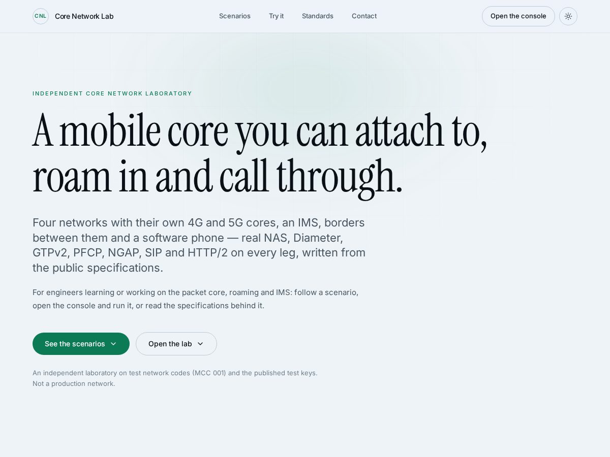 Landing-page snapshot of corenetworklab.click