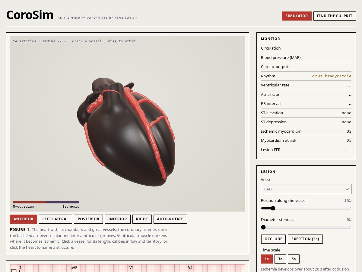 Landing-page snapshot of corosim.com