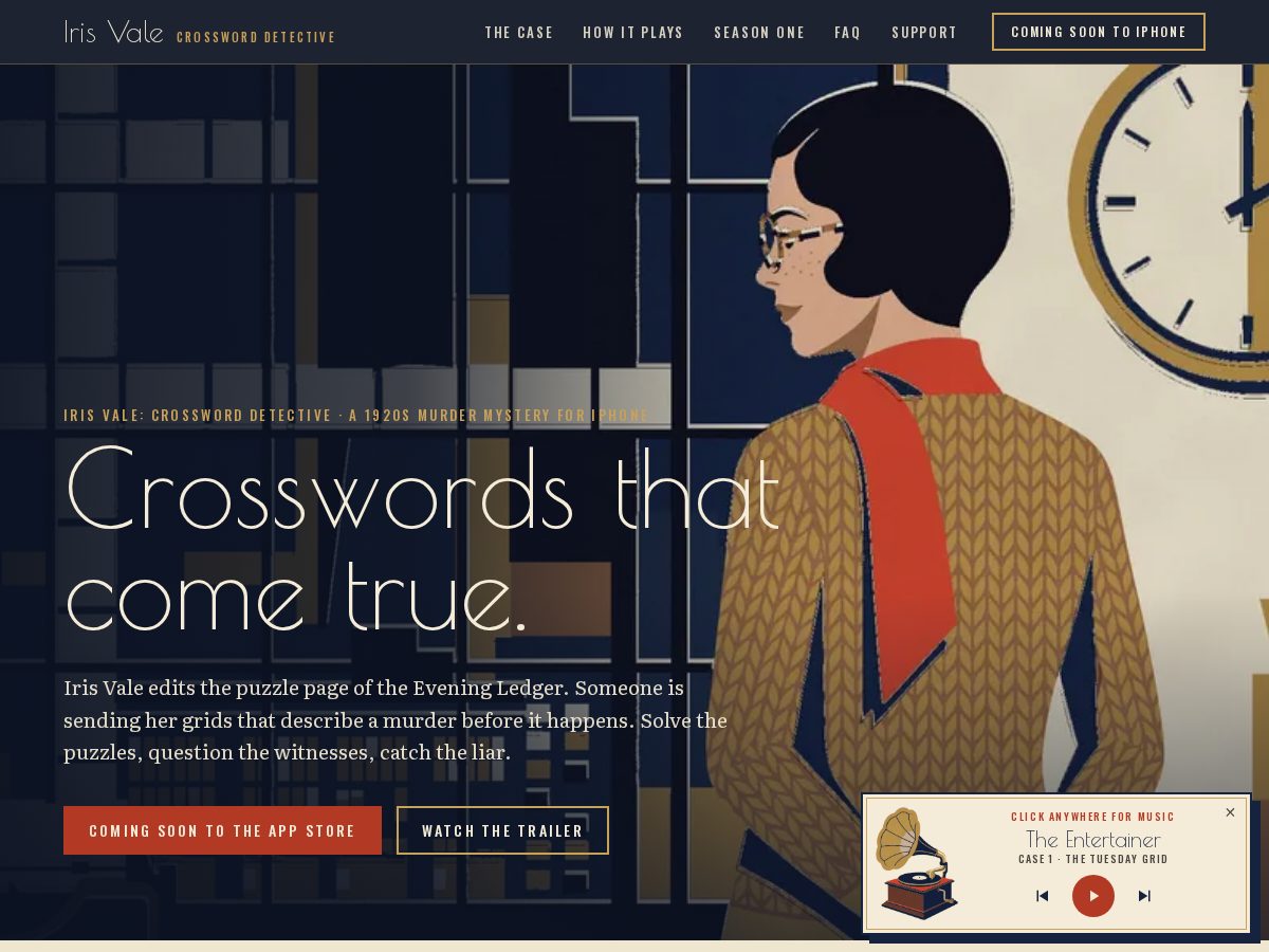 Landing-page snapshot of crossworddetective.com