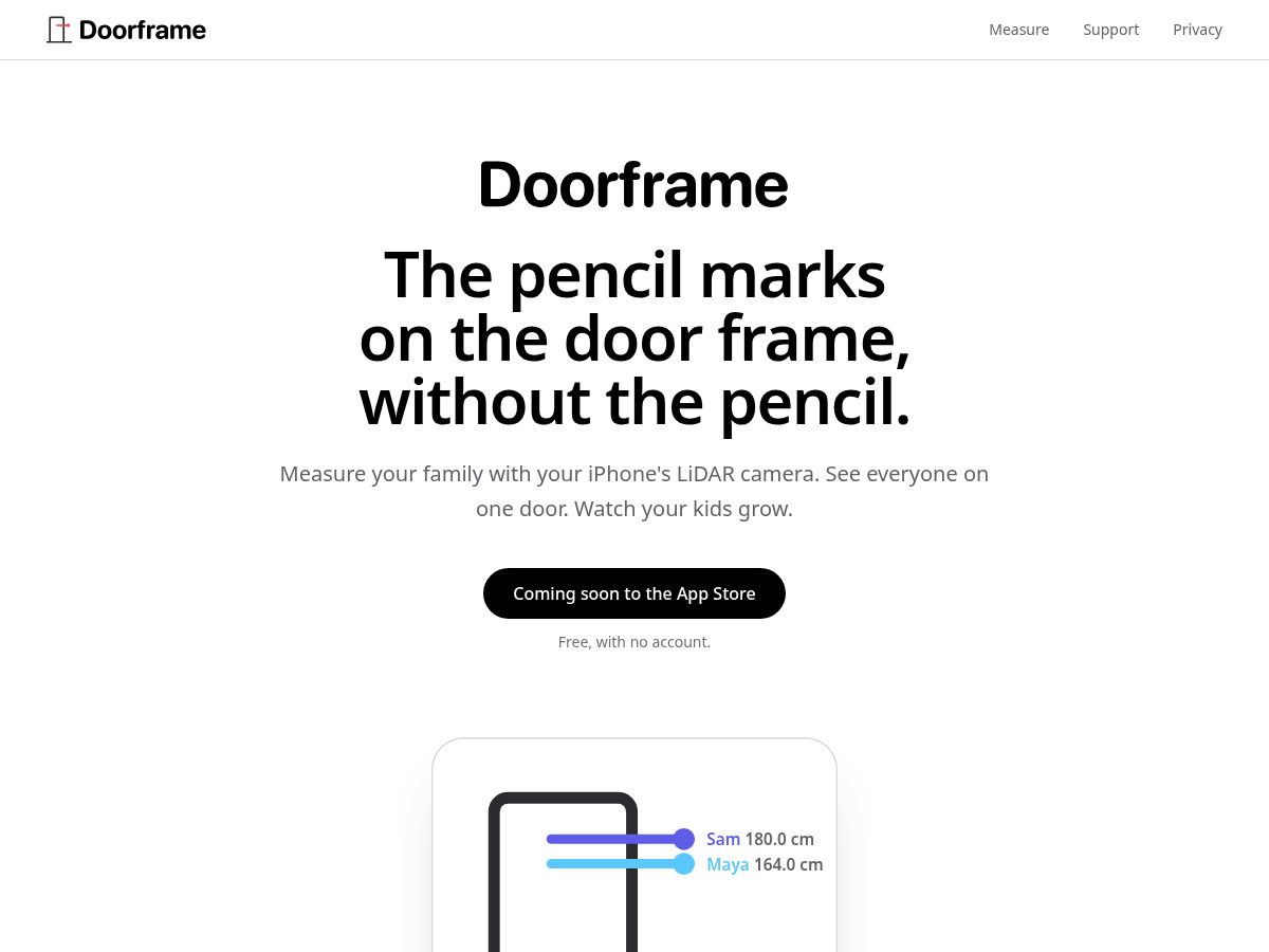 Landing-page snapshot of doorframefamily.com