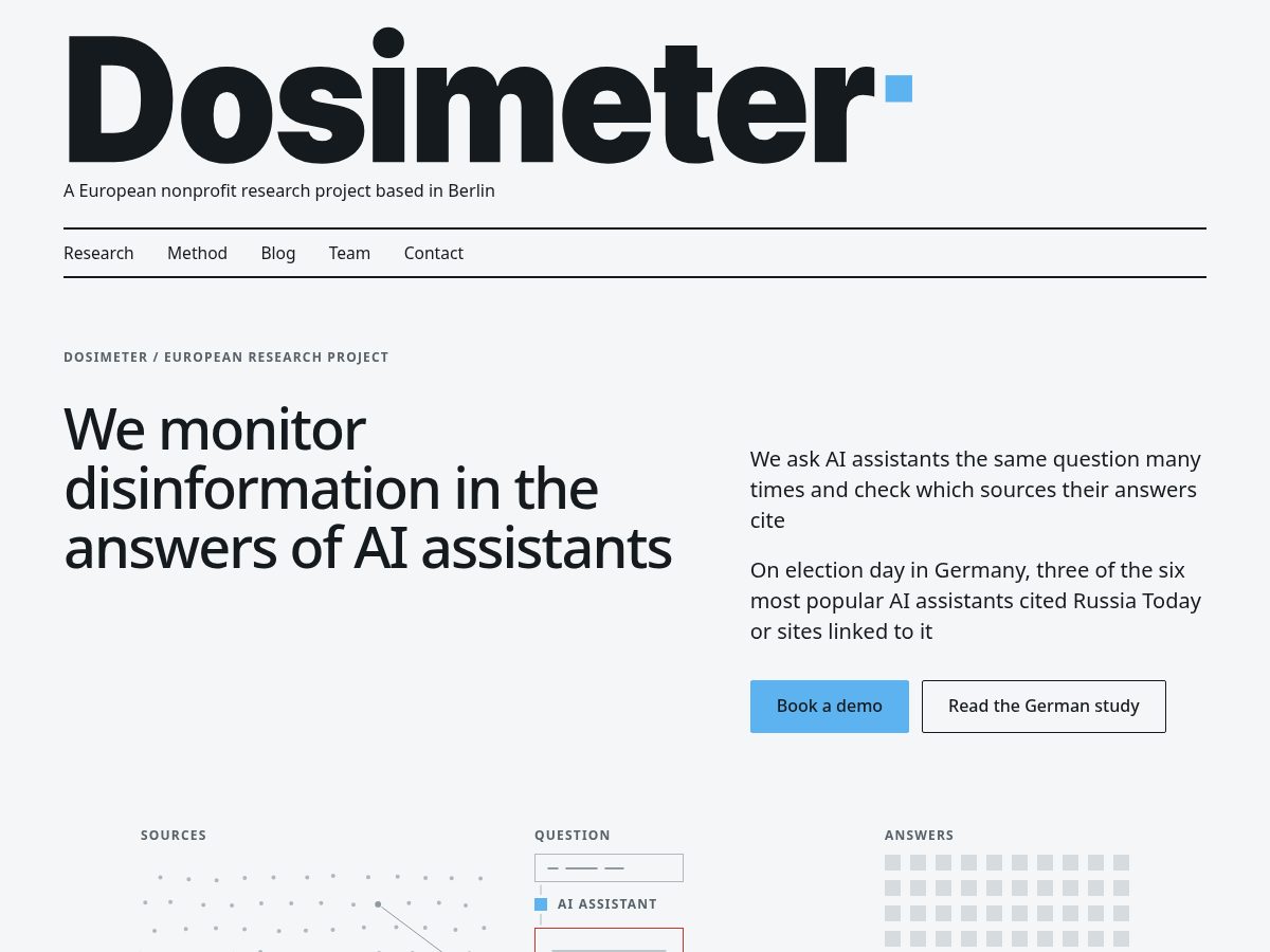 Landing-page snapshot of dosimeteraudit.org