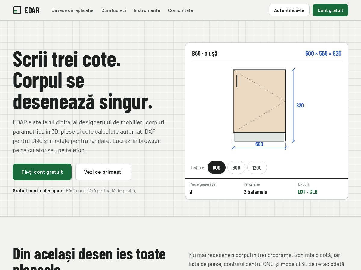 Landing-page snapshot of edar.studio
