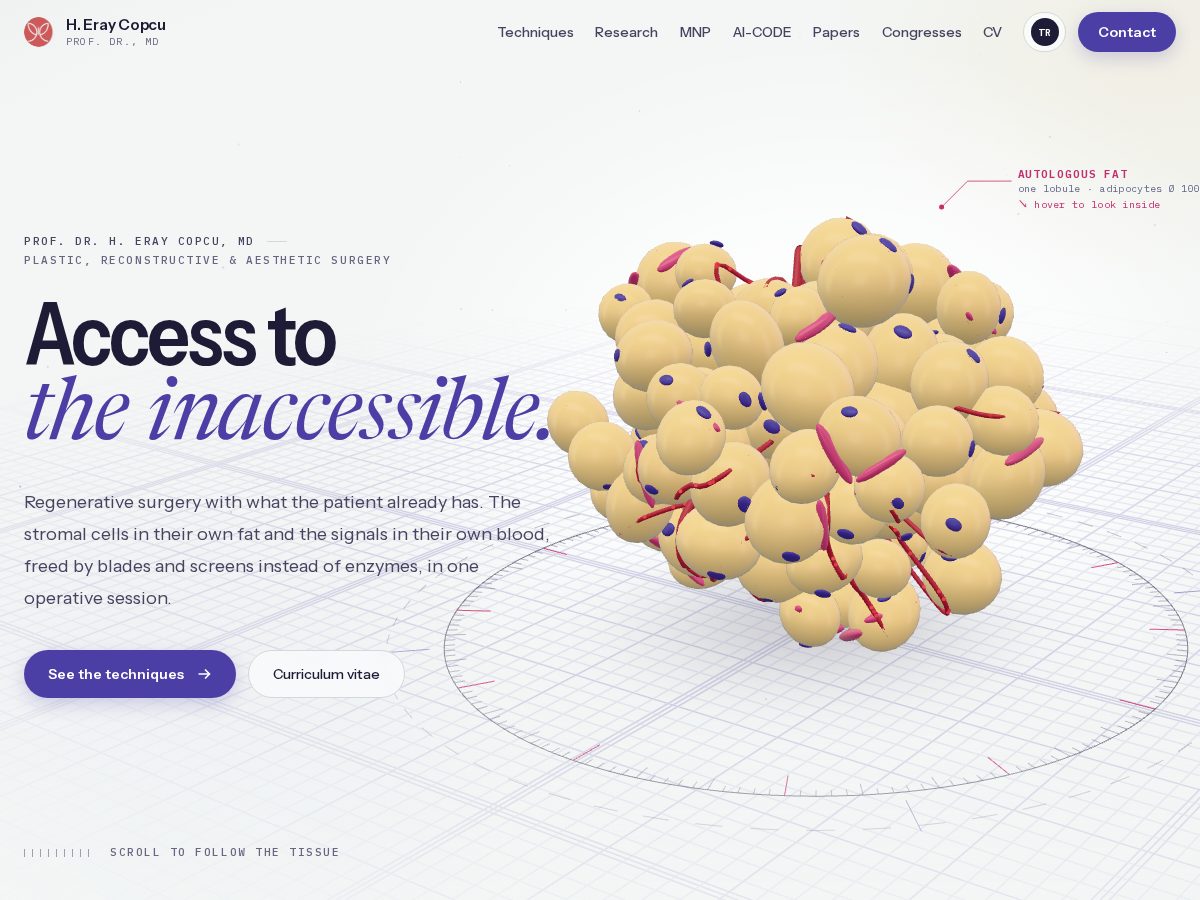 Landing-page snapshot of eraycopcu.com