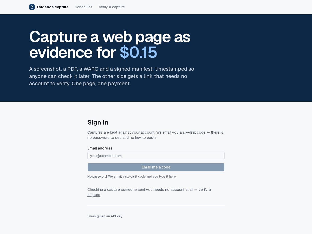 Landing-page snapshot of exhibitseal.com