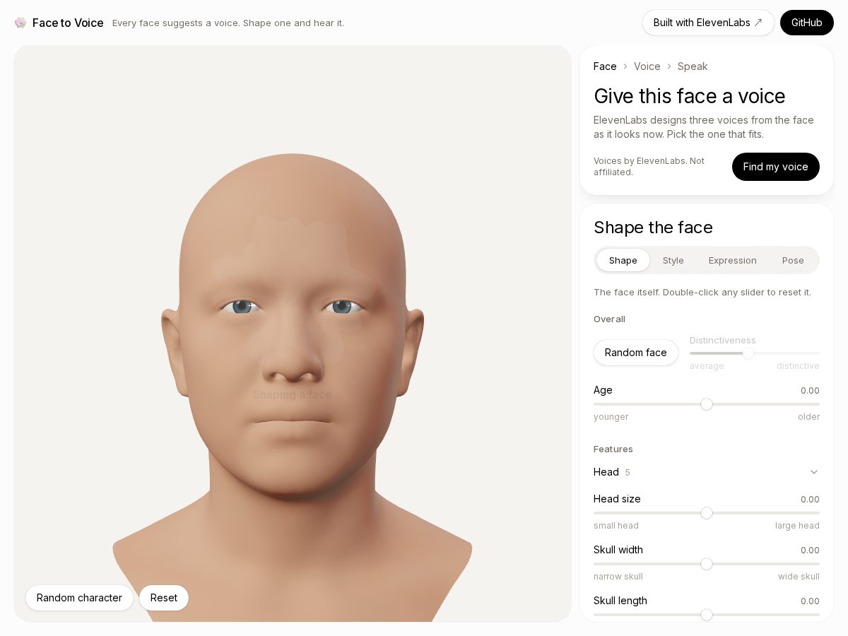 Landing-page snapshot of facetovoice.com