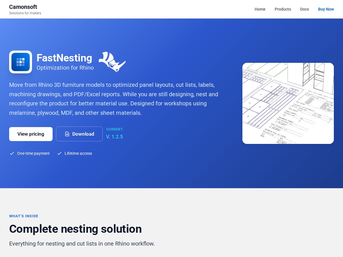 Landing-page snapshot of fastnesting.com