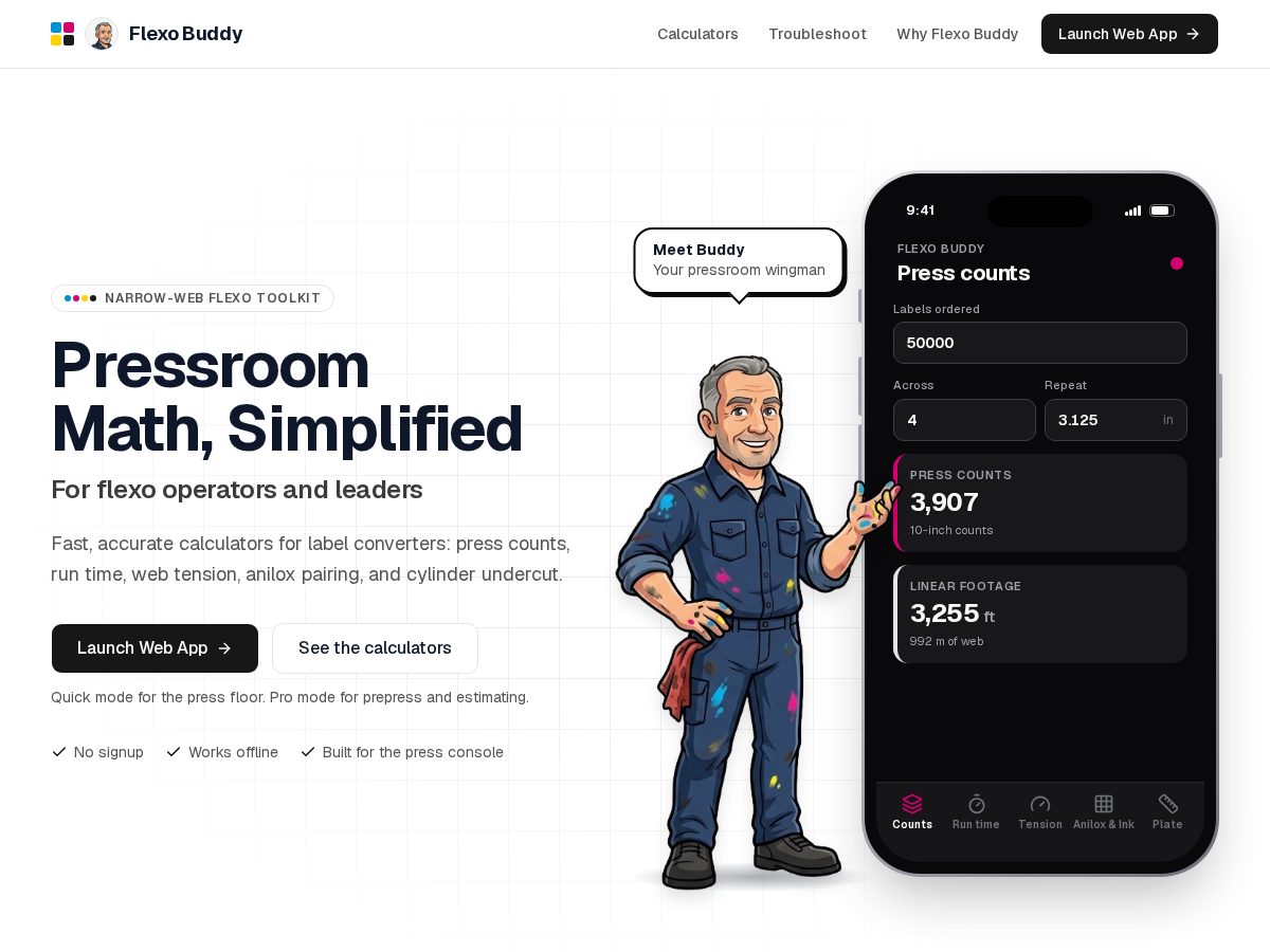 Landing-page snapshot of flexobuddy.com